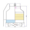 TOUR DE REFROIDISSEMENT, 62 000L/h, moteur 1,5kW